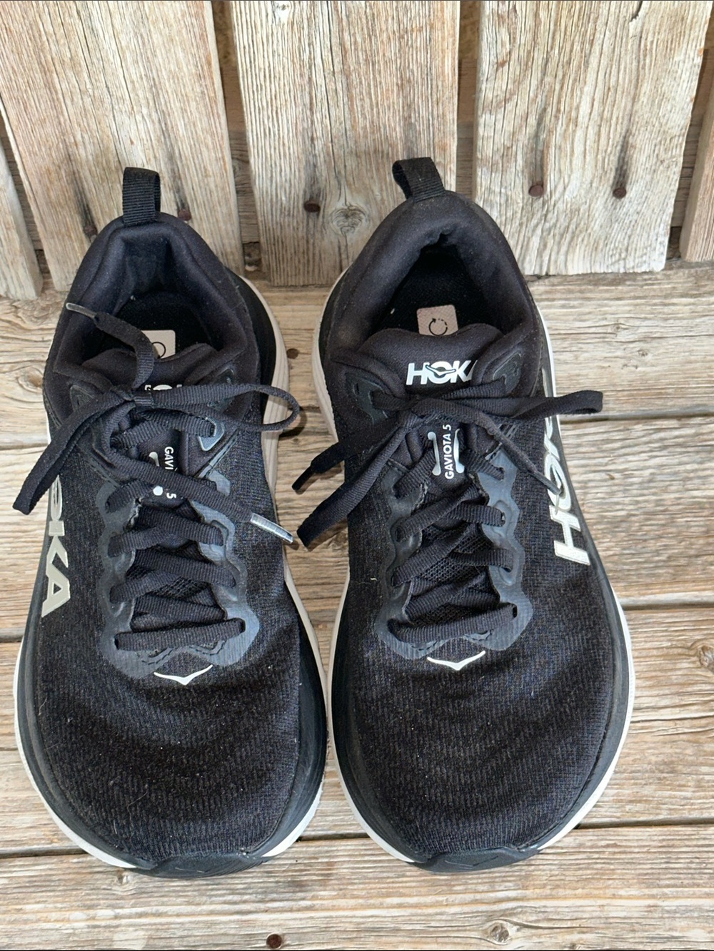 Hoka One One Gaviota 5 Athletic Black Running Shoes